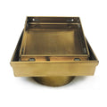 Radiant Tile Insert Square Floor Waste - Brushed Gold | The Blue Space