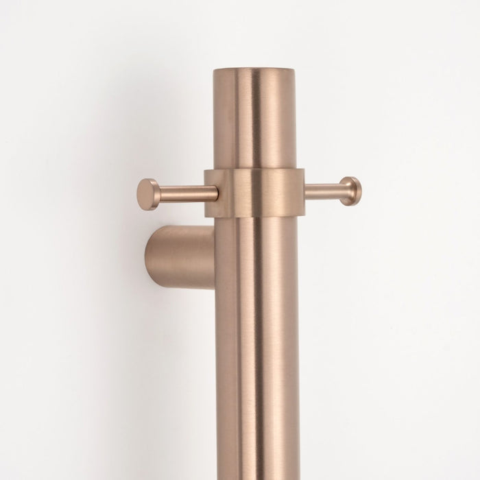 Close Radiant Heated Vertical towel rail 40 x 950mm Champagne CH-VTR-950 - The Blue Space
