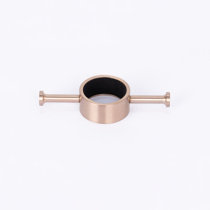 Hook Radiant Heated Vertical towel rail 40 x 950mm Champagne CH-VTR-950 - The Blue Space