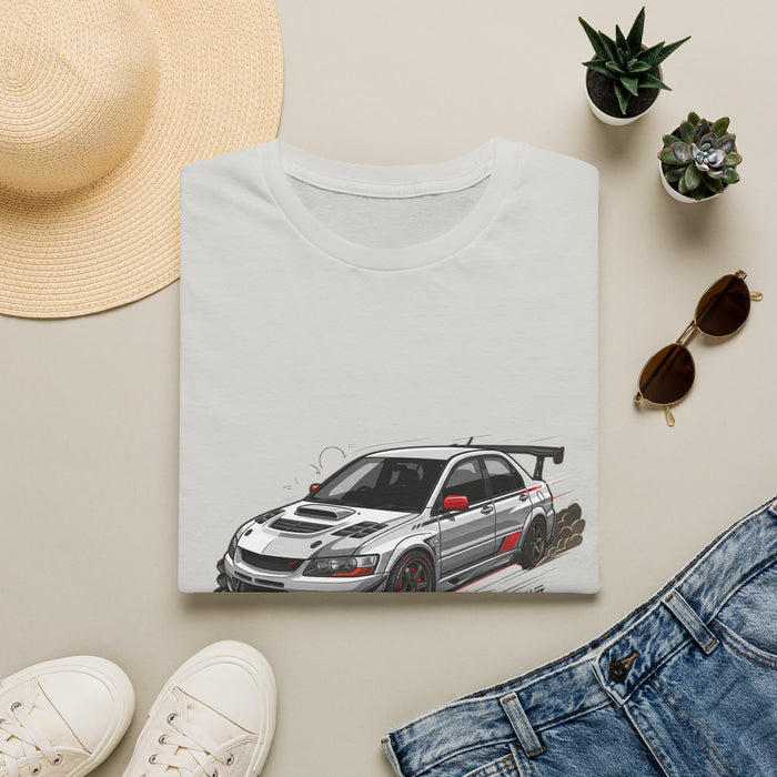 Rally Evo Car T-Shirt — Racing Mitsubishi Lancer Graphic Tee | MPM Tuning Design