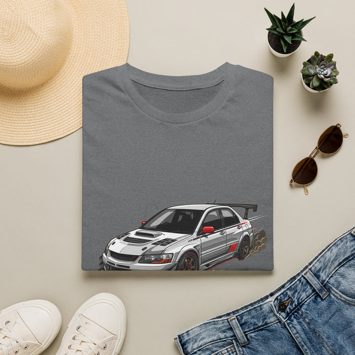 Rally Evo Car T-Shirt — Racing Mitsubishi Lancer Graphic Tee | MPM Tuning Design