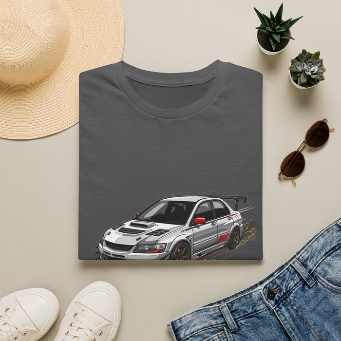 Rally Evo Car T-Shirt — Racing Mitsubishi Lancer Graphic Tee | MPM Tuning Design