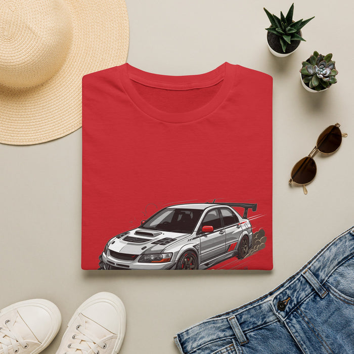 Rally Evo Car T-Shirt — Racing Mitsubishi Lancer Graphic Tee | MPM Tuning Design