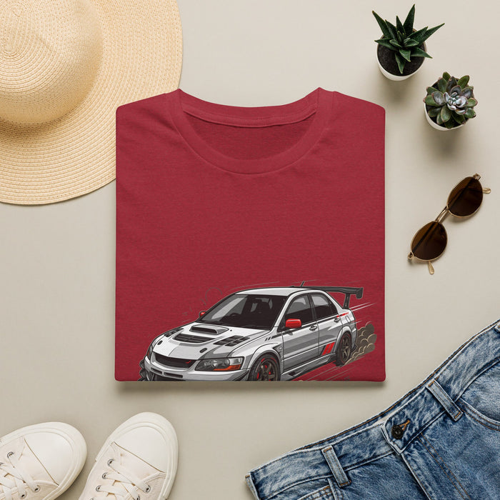 Rally Evo Car T-Shirt — Racing Mitsubishi Lancer Graphic Tee | MPM Tuning Design