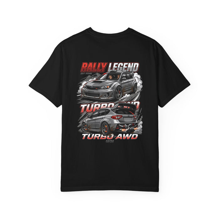 Rally Legend Turbo T-Shirt — Sporty AWD Car Graphic Tee | MPM Tuning Design
