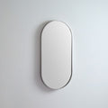 Remer Modern Oblong 910mm aluminium framed mirror in Brushed Nickel - The Blue Space