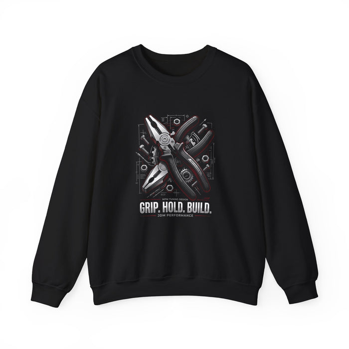 Repair Tools Graphic Crewneck — Rebuild & Rewire | MPM Tuning Design