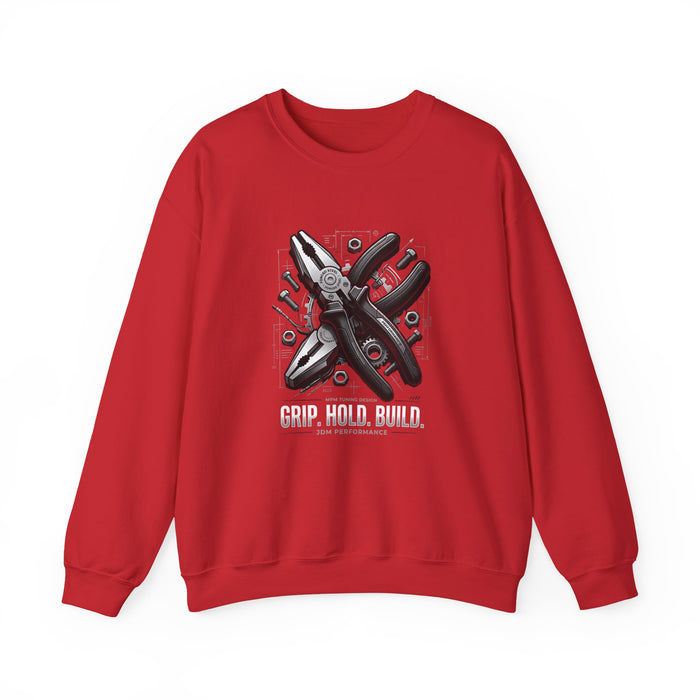 Repair Tools Graphic Crewneck — Rebuild & Rewire | MPM Tuning Design
