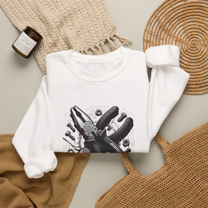 Repair Tools Graphic Crewneck — Rebuild & Rewire | MPM Tuning Design