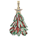 Ribbon Candy Foldover Pendant (Goldtone)