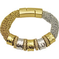 Rings Of Love Magnetic Bracelet (Silvertone/Goldtone/6")
