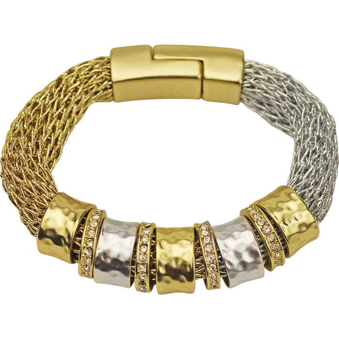 Rings Of Love Magnetic Bracelet (Silvertone/Goldtone/6")