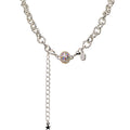 Riviera Crystal Magnetic Closure Necklace (Sterling Silvertone)