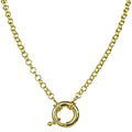 Sailor Clasp Rolo Chain Charm Holder 18" Necklace (Goldtone)