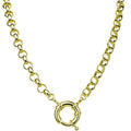 Sailor Ring Large Rolo Chain Charm Holder 32" Necklace (Goldtone)