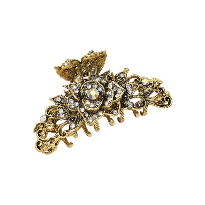 Secret Garden Hair Claw Clip (Antique Goldtone)