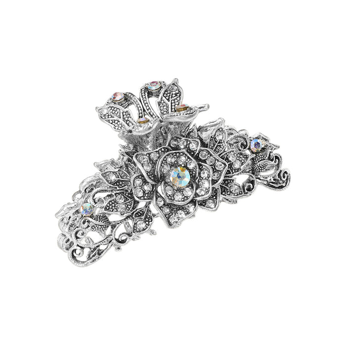 Secret Garden Hair Claw Clip (Silver Ox)