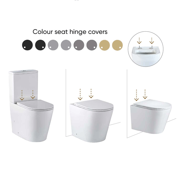 Seima Toilet Seat Hinge Set All Colours - The Blue Space