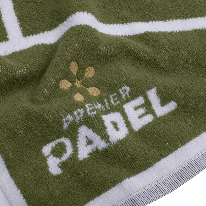 Serviette Bullpadel Premier Padel 100x50cm Vert/Blanc - Esprit Padel Shop