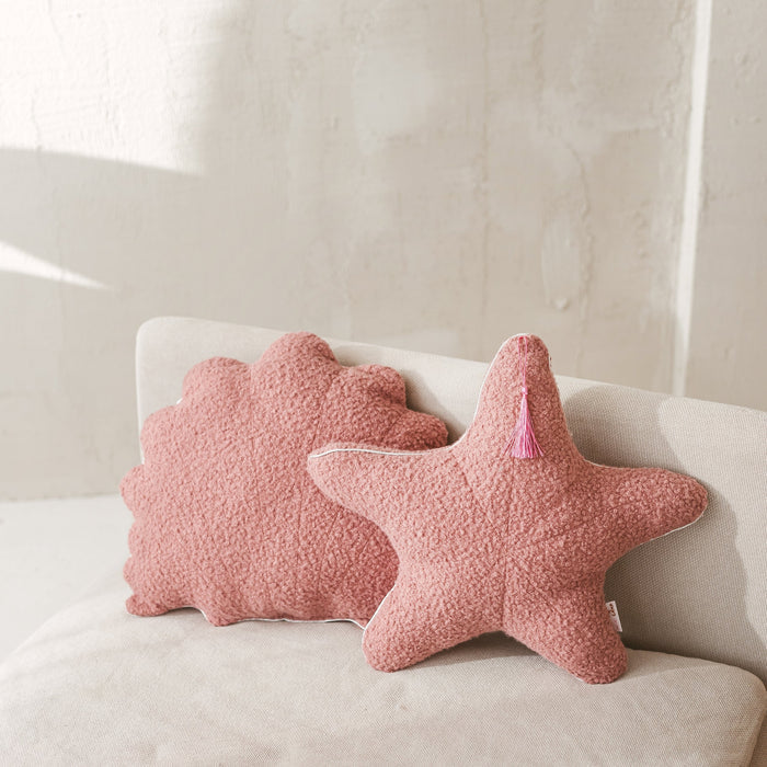 Set of 2 Boucle Throw Pillows - Rose