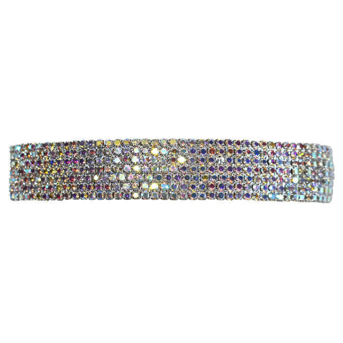 Sheer Bliss 9 Row Large Barrette (Sterling Silvertone)