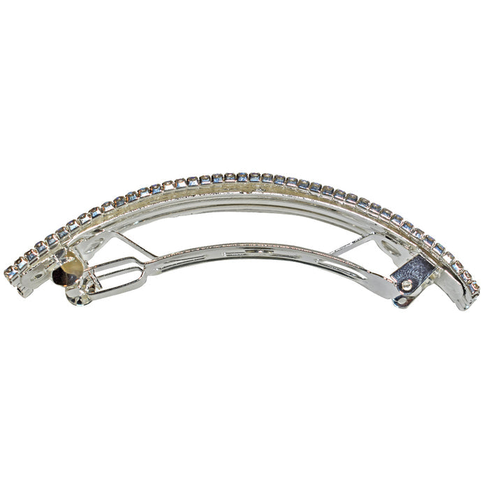 Sheer Bliss 9 Row Large Barrette (Sterling Silvertone)