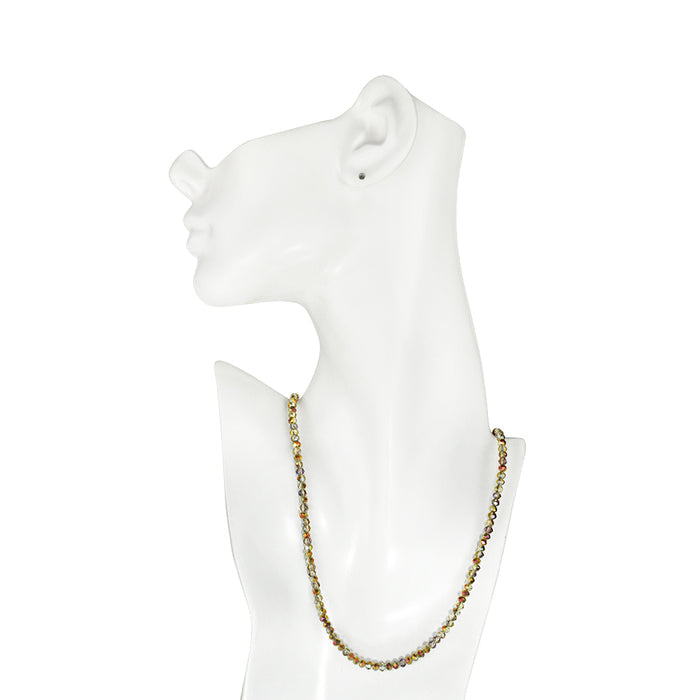 Shimmer Bead 32" Necklace (Sterling Silvertone/Iridis)