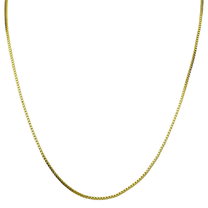 Shimmer Box Chain 20" Slide Necklace (Goldtone)