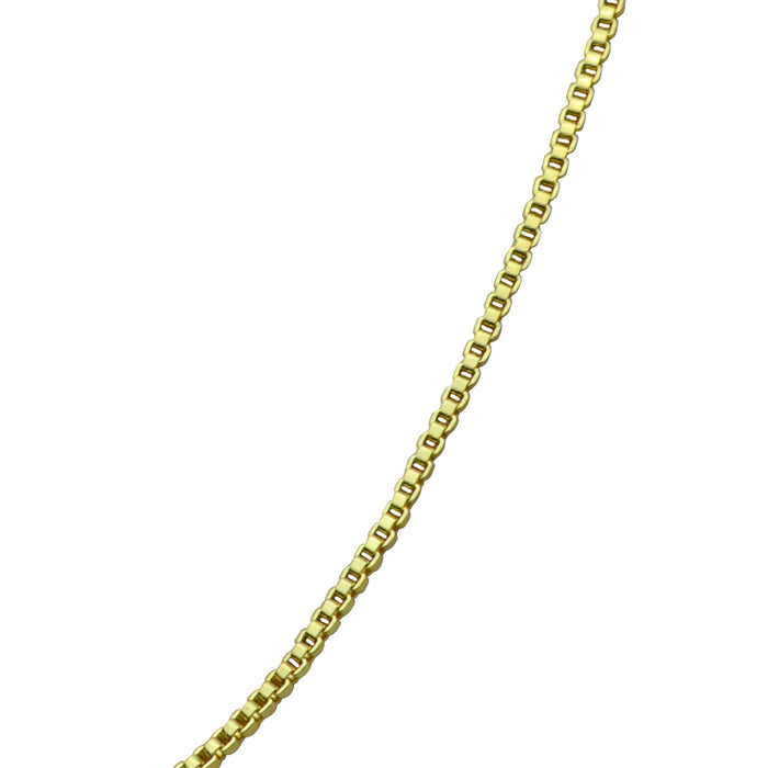 Shimmer Box Chain 20" Slide Necklace (Goldtone)