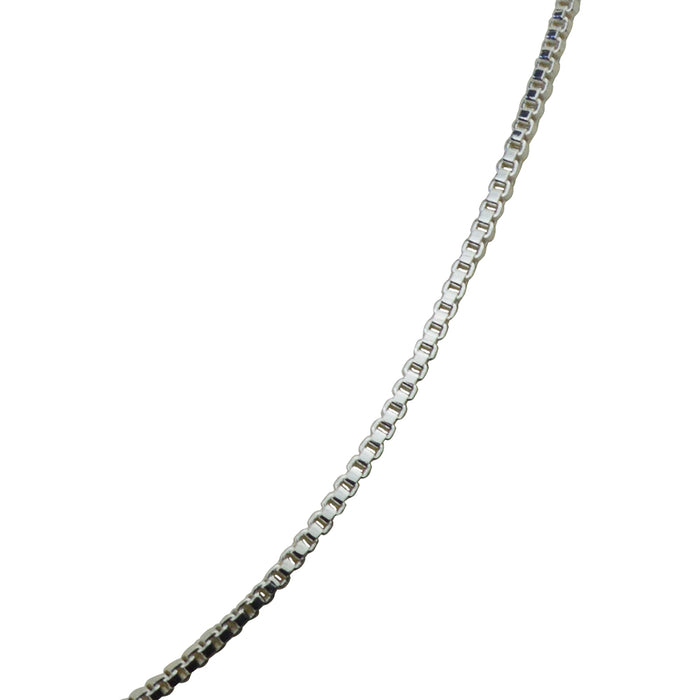 Shimmer Box Chain 20" Slide Necklace (Silvertone)