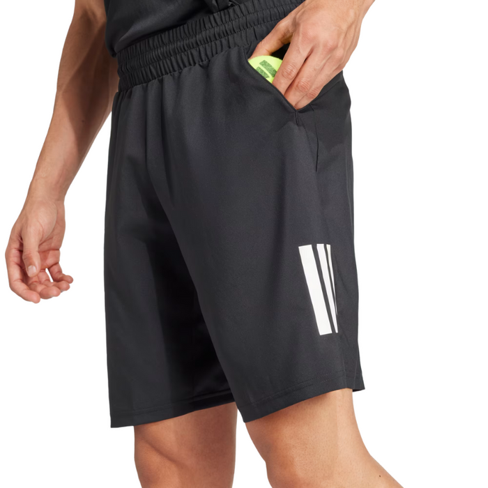 Short Adidas Club 3 Stripes Noir - Esprit Padel Shop