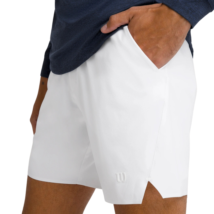Short Wilson Tournament V2 7" Unlined Blanc - Esprit Padel Shop