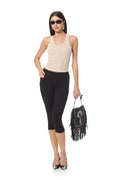 Silvia Foldover Capri - Noir