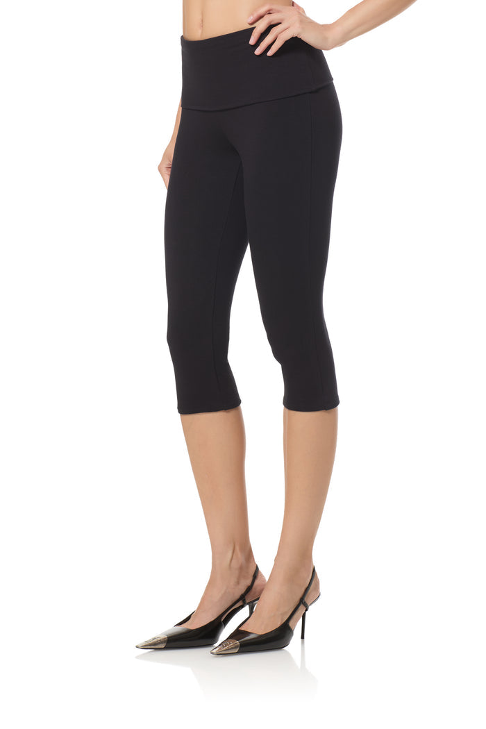 Silvia Foldover Capri - Noir