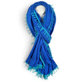 Siren 100% Cashmere Handmade Scarf (Royal Blue/Turquoise)