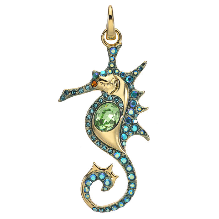 Siren Seahorse Open Ring Charm (Goldtone)