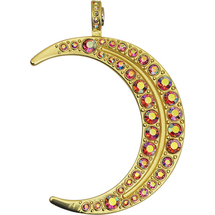 Sisters Of The Moon Magnetic Enhancer (Goldtone/Light Rose Aurora Borealis)