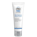 Tube of EltaMD Skin Restore Hand Cream, 3oz size, with white and blue packaging.