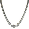 Snake Chain 32" Magnetic Interchangeable Necklace (Sterling Silvertone)