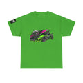 Sportscar Graphic T-Shirt — Neon Green & Pink Drift Car Design | MPM Tuning Design