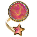 Starlight Dream Angel Adjustable Ring (Goldtone/Mystic Iridis)