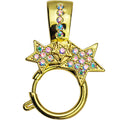 Starlight Foldover Sailor Clasp Pendant For Open Ring Charms (Goldtone)