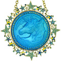 Starlight Galaxy Mystic Cloudwalker Ornament (Goldtone/Mystic Blue Sphinx)