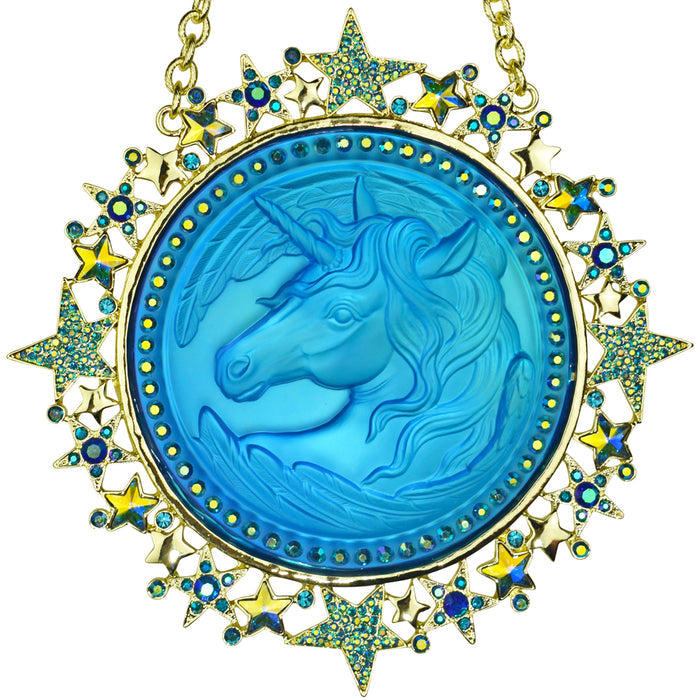Starlight Galaxy Mystic Cloudwalker Ornament (Goldtone/Mystic Blue Sphinx)