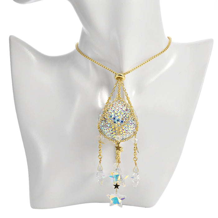 Starlight Spell Caster 30" Necklace (Goldtone)