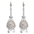 Starlight Spell Caster Leverback Earrings (Sterling Silvertone)