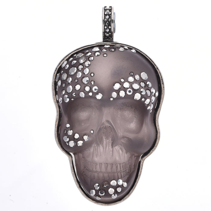 Stormy Skull 50mm Magnetic Enhancer (Silver Ox/Stormy Grey)