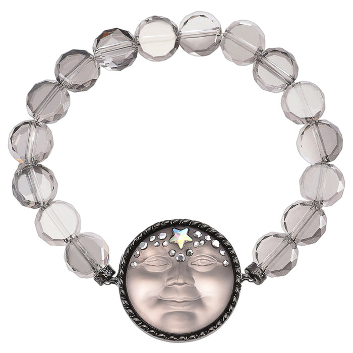 Stormy Venus Seaview Moon 25mm Stretch Bracelet (Hematite/Stormy Grey)