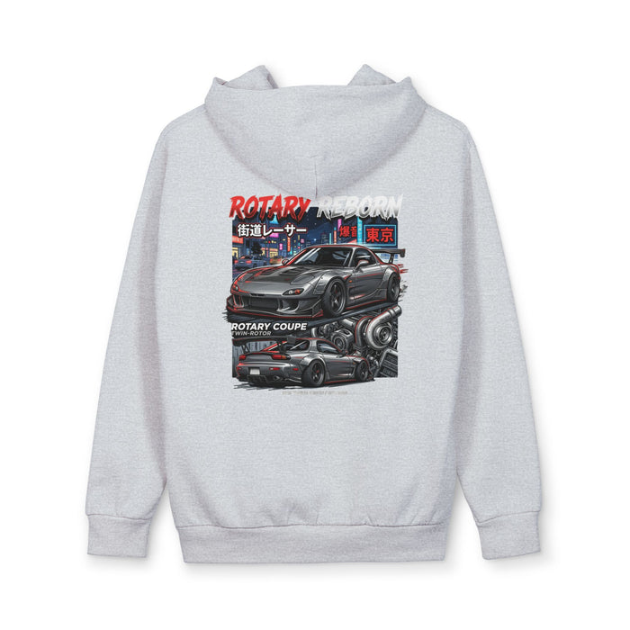 Street Racing Hoodie — Rotary Coupe Japanese Nightscape Graphic | MPM Tuning Design