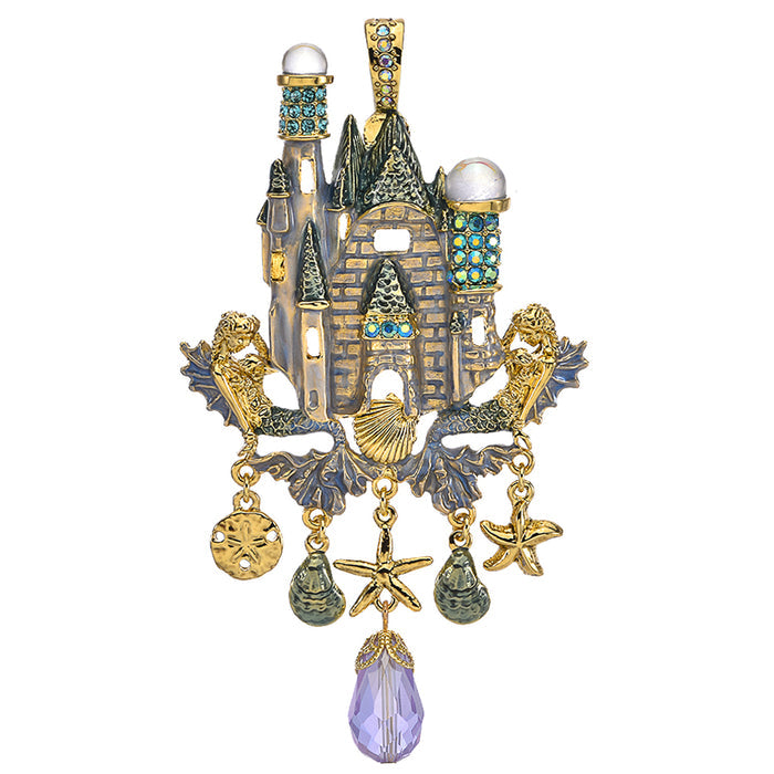Summer Palace Foldover Pendant (Goldtone)